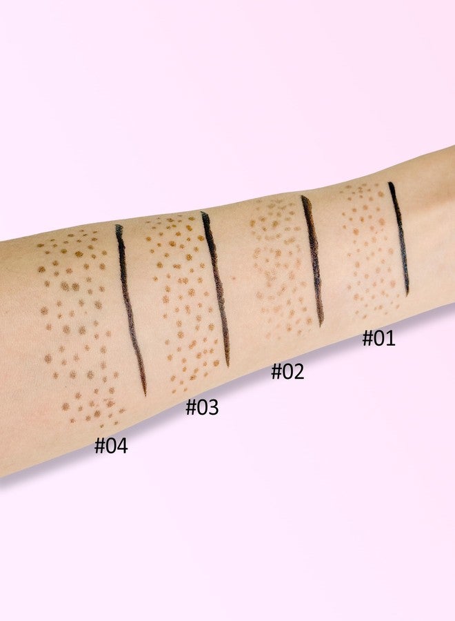 Erinde Waterproof Freckle Stamp Pen, Dual Ended Fake Freckle & Black Liquid Eyeliner, Long Lasting Quick Dry Faux Freckles Stamp Freck Pen for Natural Sunkissed Makeup, 03 Dark - Image 5